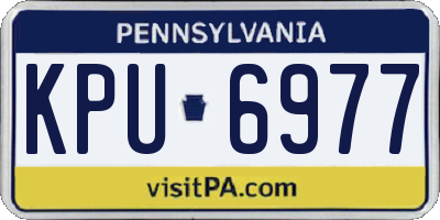 PA license plate KPU6977