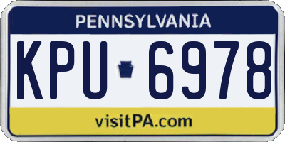 PA license plate KPU6978