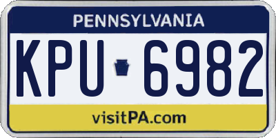 PA license plate KPU6982