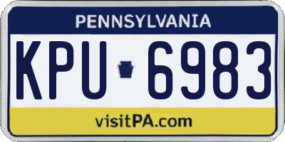 PA license plate KPU6983