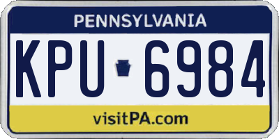 PA license plate KPU6984