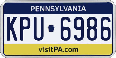 PA license plate KPU6986