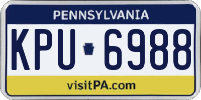 PA license plate KPU6988