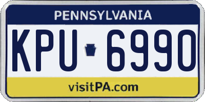 PA license plate KPU6990
