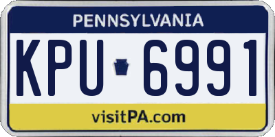 PA license plate KPU6991