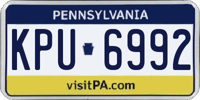 PA license plate KPU6992