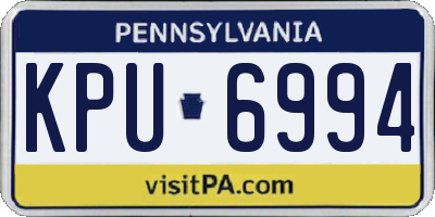PA license plate KPU6994