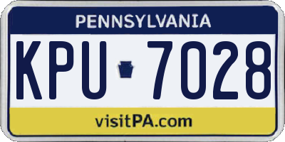 PA license plate KPU7028