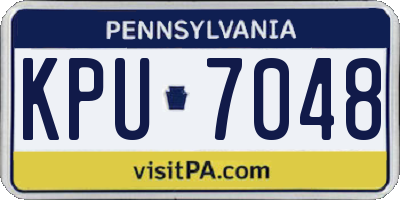 PA license plate KPU7048