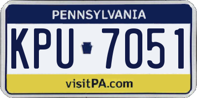 PA license plate KPU7051