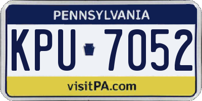 PA license plate KPU7052