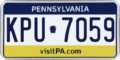 PA license plate KPU7059