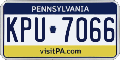 PA license plate KPU7066