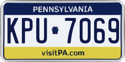 PA license plate KPU7069