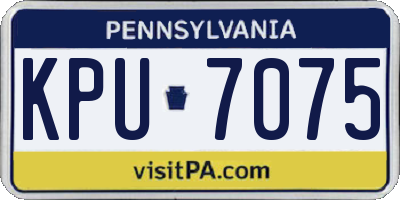 PA license plate KPU7075