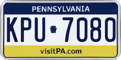 PA license plate KPU7080