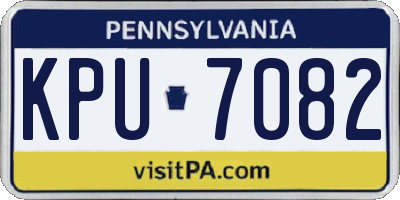 PA license plate KPU7082