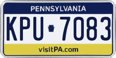PA license plate KPU7083
