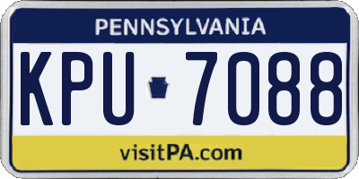PA license plate KPU7088