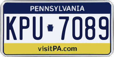 PA license plate KPU7089