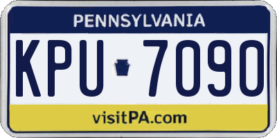 PA license plate KPU7090