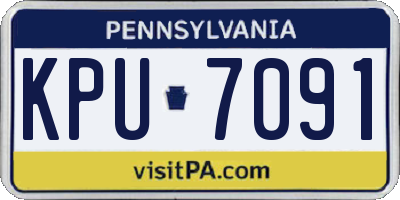 PA license plate KPU7091