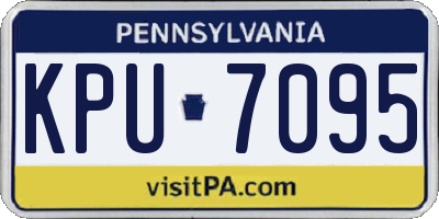 PA license plate KPU7095