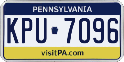 PA license plate KPU7096