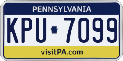 PA license plate KPU7099