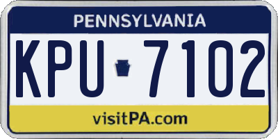 PA license plate KPU7102