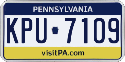 PA license plate KPU7109