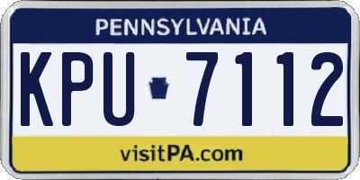 PA license plate KPU7112