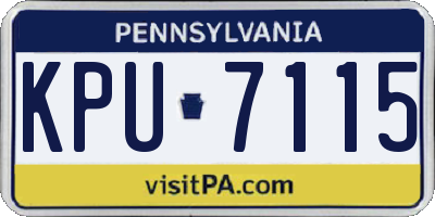 PA license plate KPU7115