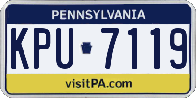 PA license plate KPU7119