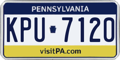 PA license plate KPU7120