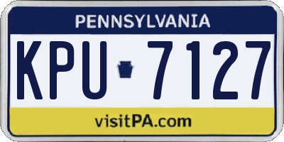 PA license plate KPU7127