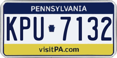PA license plate KPU7132