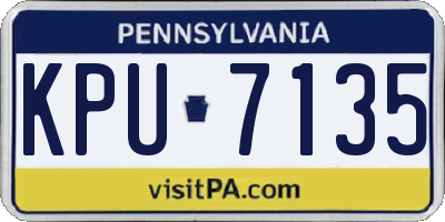 PA license plate KPU7135