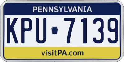 PA license plate KPU7139