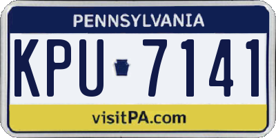 PA license plate KPU7141