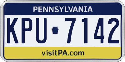 PA license plate KPU7142