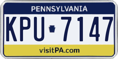 PA license plate KPU7147
