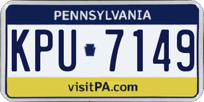 PA license plate KPU7149
