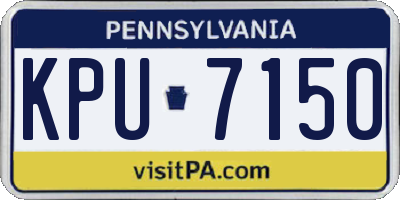PA license plate KPU7150