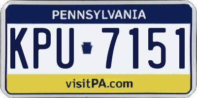 PA license plate KPU7151