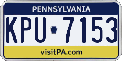 PA license plate KPU7153