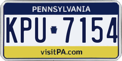 PA license plate KPU7154