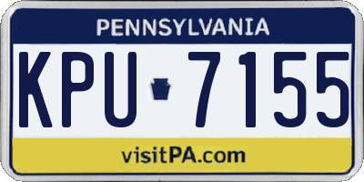 PA license plate KPU7155
