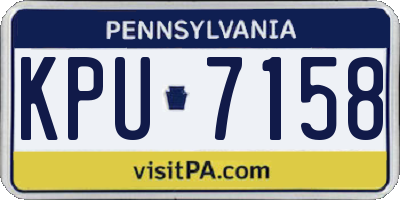 PA license plate KPU7158
