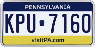 PA license plate KPU7160